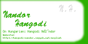 nandor hangodi business card